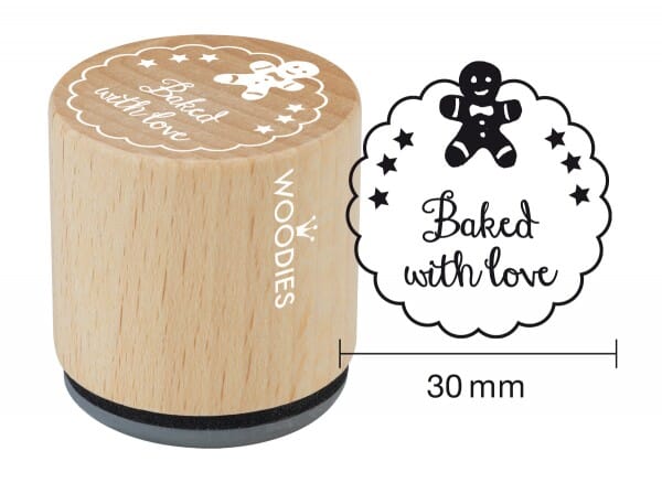 Woodies stamp Baked with love 2