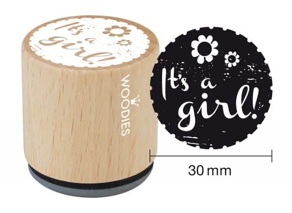 Woodies stamp It's a girl